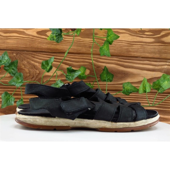 Easy Spirit Sz 8 M Black Gladiator Leather Women Sandals - Picture 4 of 7